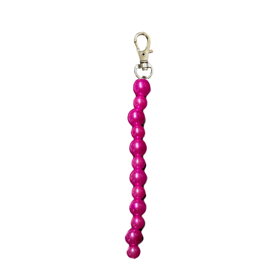 Hot Pink Pearl Bead Charm
