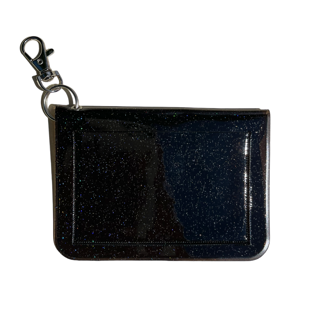 black glitter wallet