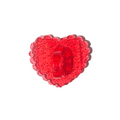 Red Glitter Scalloped Heart Stick-On Hook