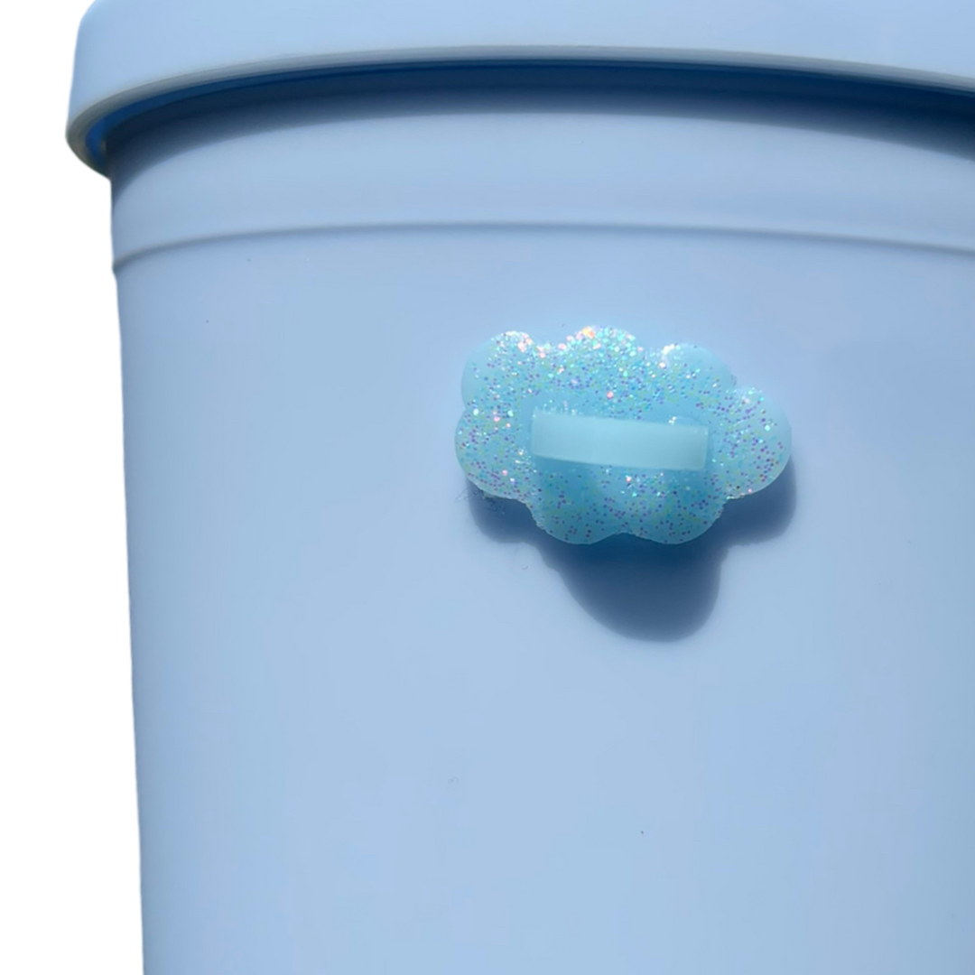 CharCharms Blue Glitter Cloud Water Bottle Hook