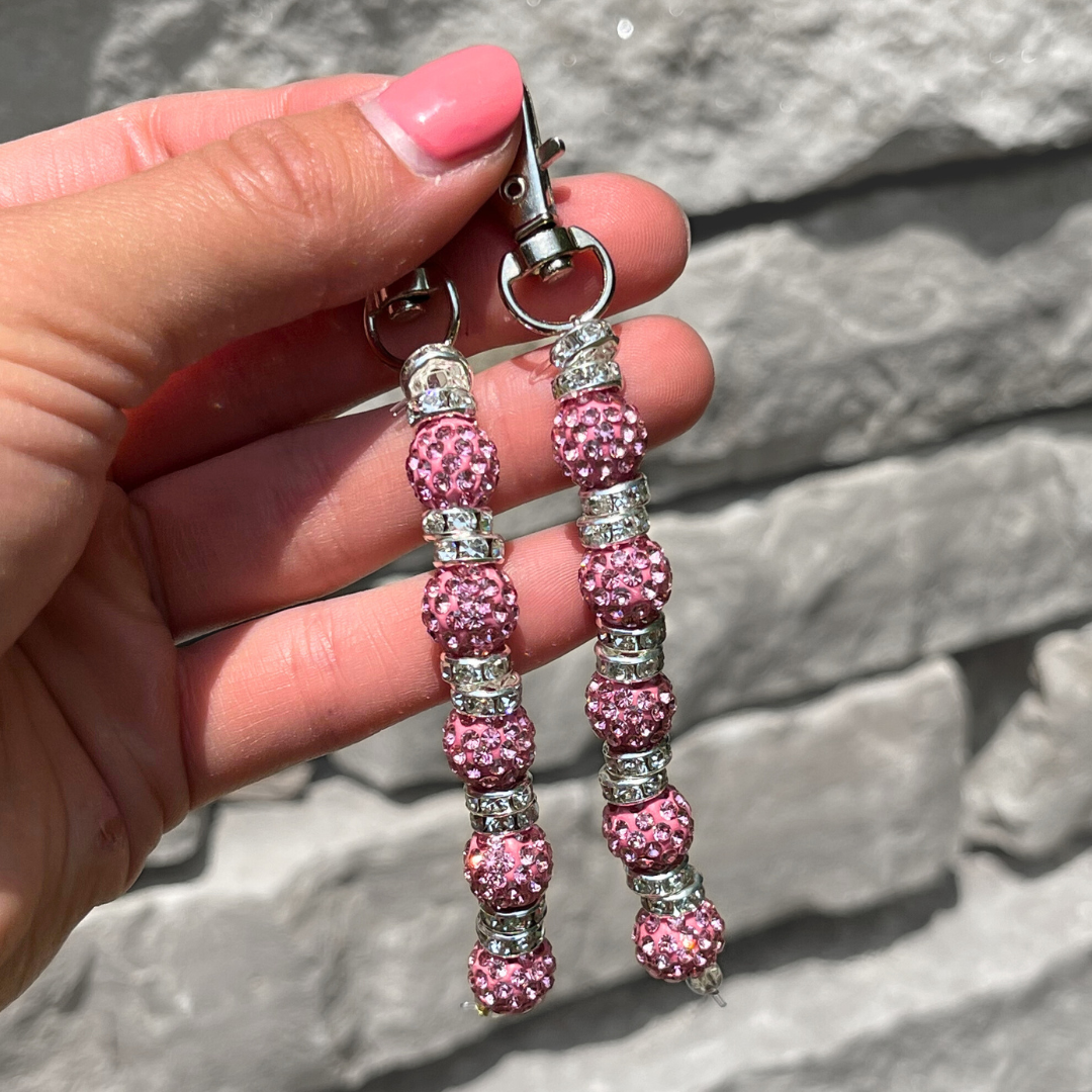 Pink Bling Bead Charm Accessory