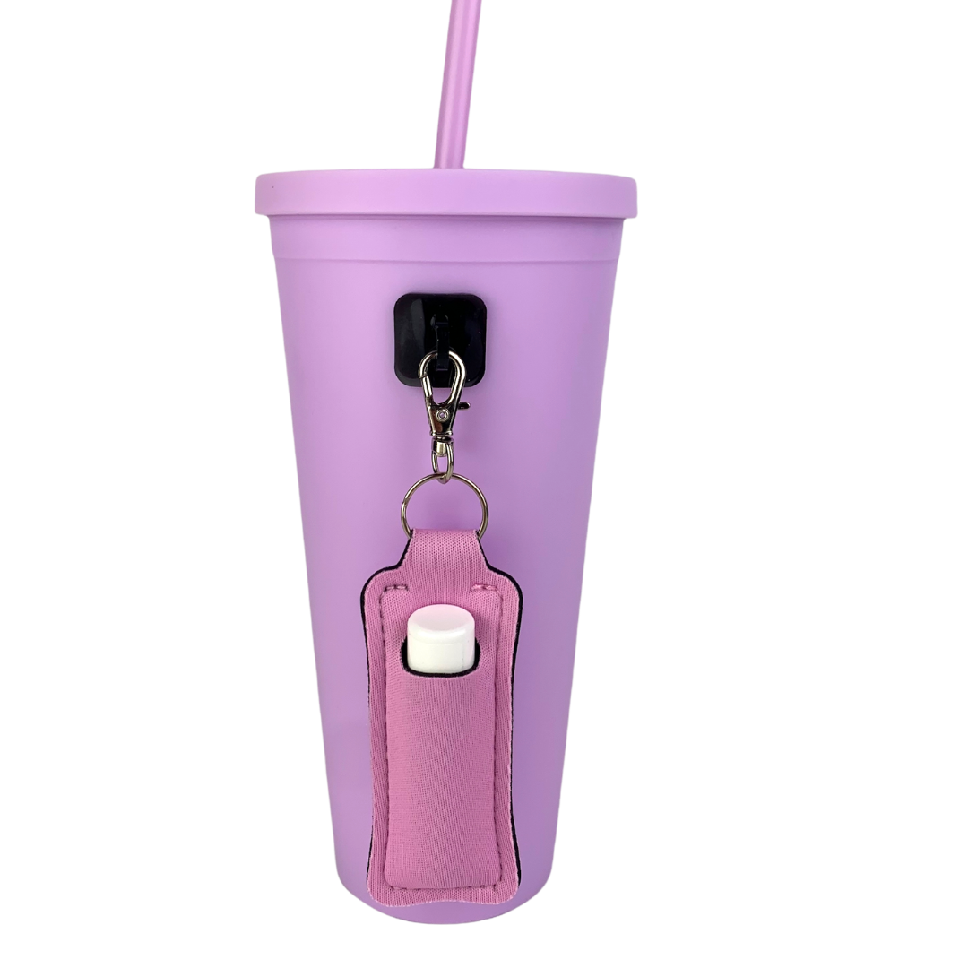 Light Pink Chapstick Holder Water Bottle Accessory 
