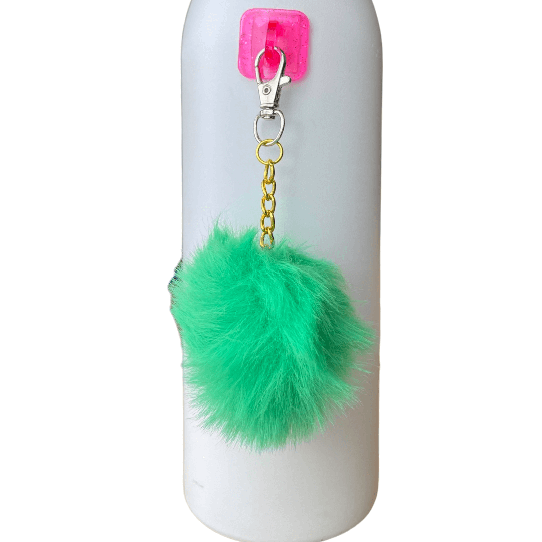 Green PomPom Water Bottle Charm Accessories