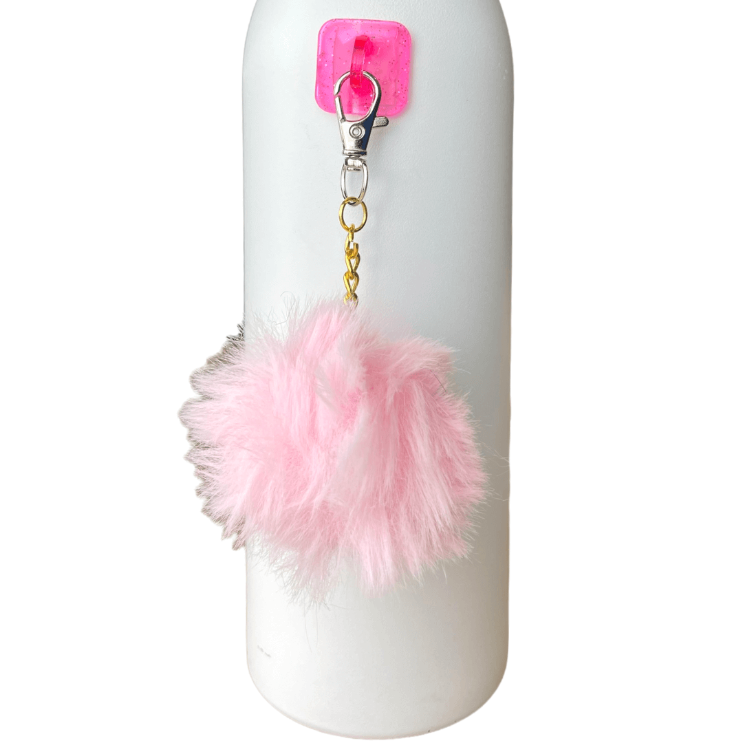 Light Pink PomPom Water Bottle Charm Accessories