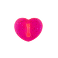 Pink Glitter Heart Stick-On Hook