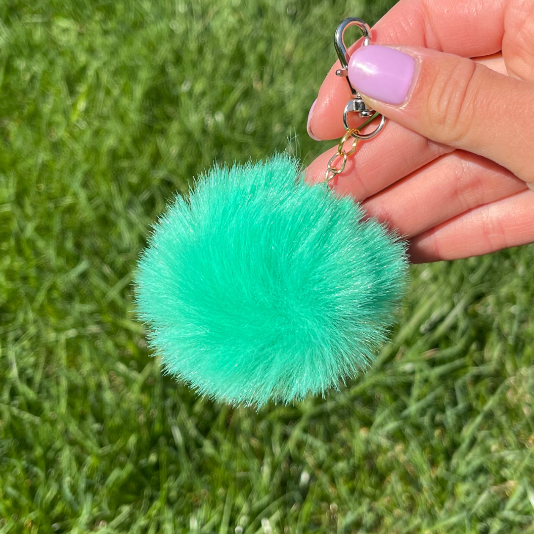 Green PomPom Water Bottle Charm Accessories