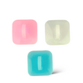 Variety 3 Pack - White Shimmer, Pink, Blue Square Stick-On Hooks