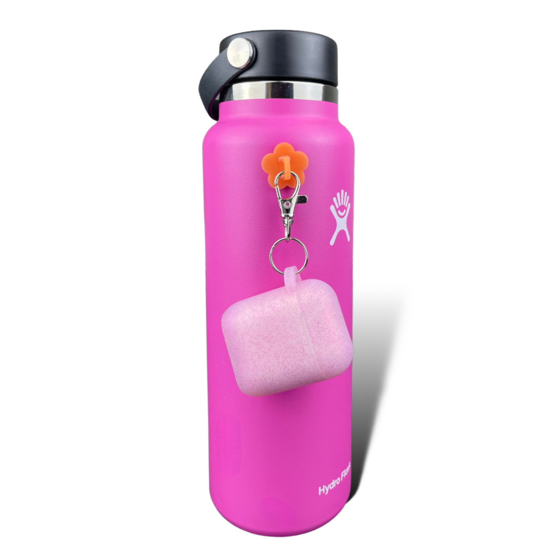 Airpod Holder Case Pink Glitter Water Bottle Accessories